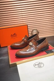 hermes cuir chaussures pour homme s_12b4345